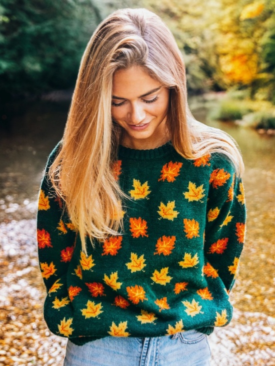 Kiel James Patrick Sweaters - KMP Kiel James Patrick Xs big cozy fall leaf sweater nwt